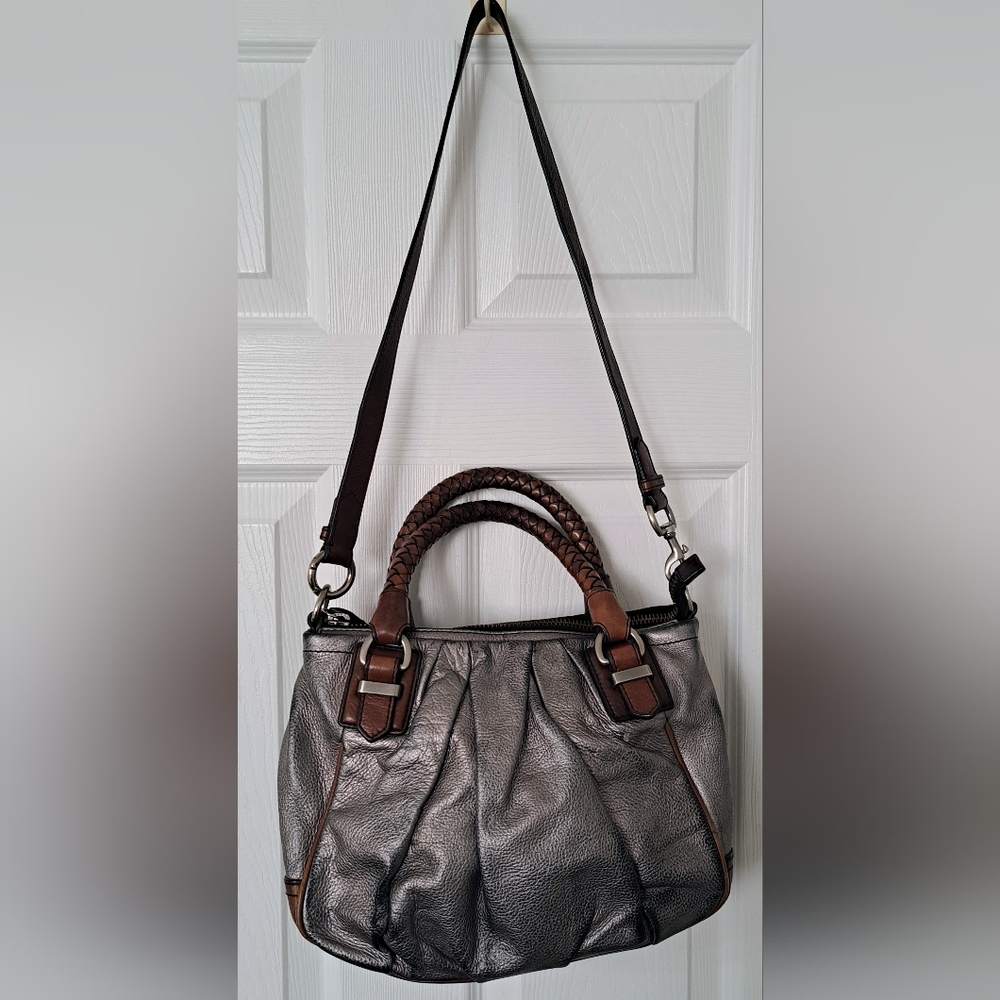 Banana Republic Metallic & Brown Leather Purse